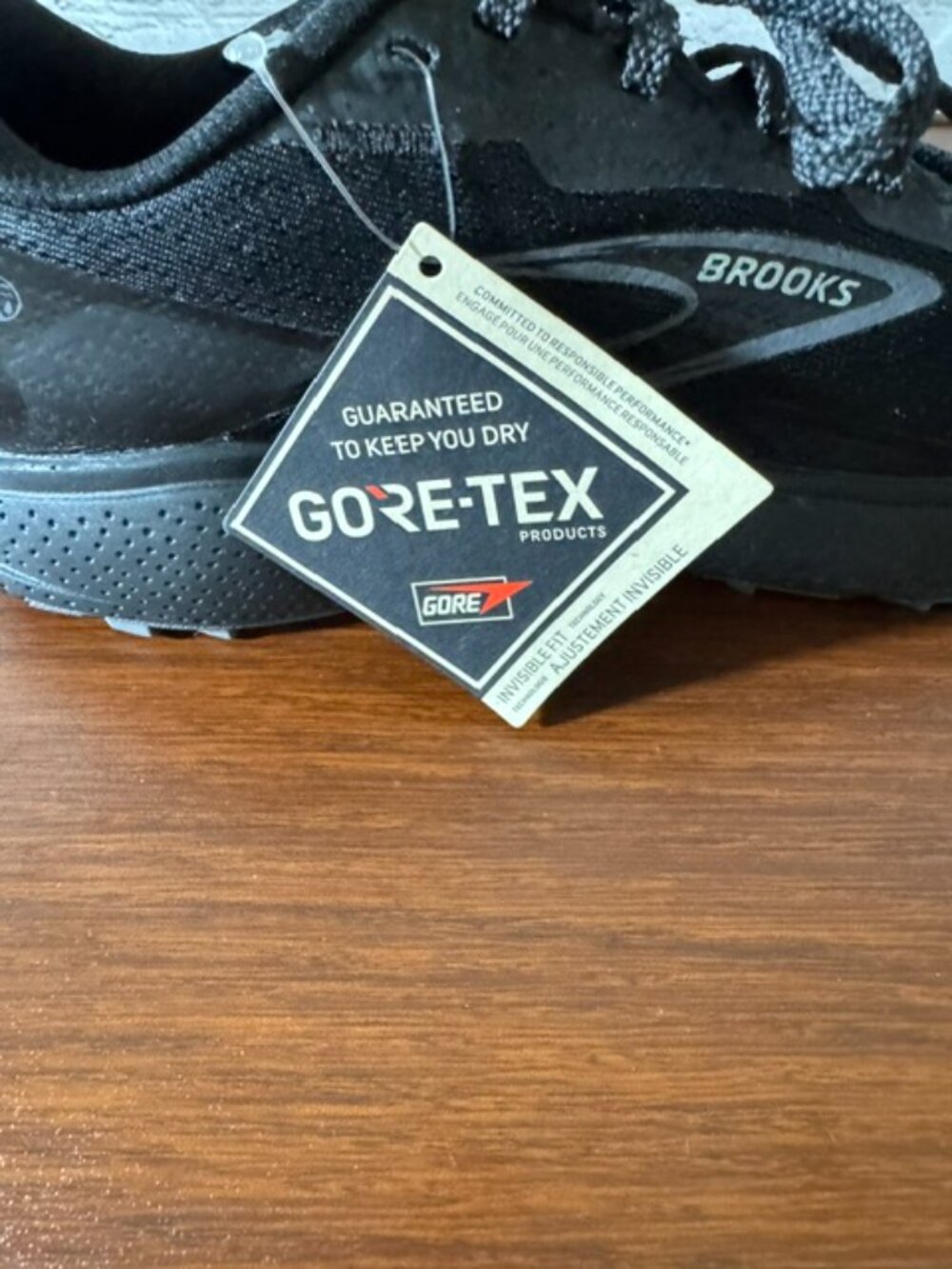 Brooks Divide 5 GTX Waterproof Trail Running Shoes Black Women's 7 NWB‎ - Picture 6 of 8